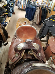 Used Silver Royal Pleasure Saddle/L44200201BM/15 1/2