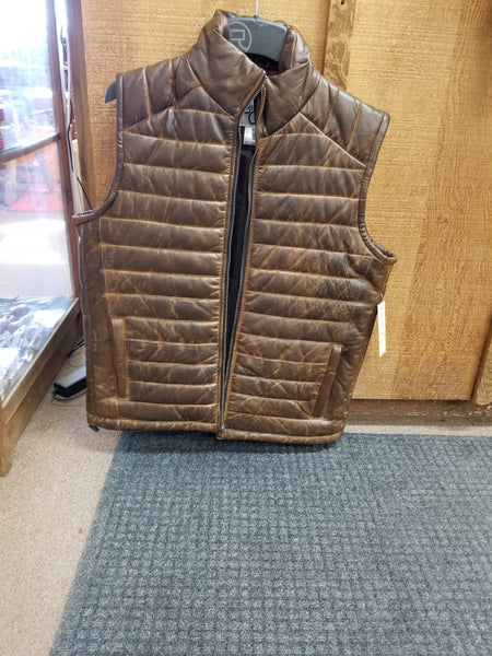 Cripple Creek Men's Leather Vest/ML9770-218