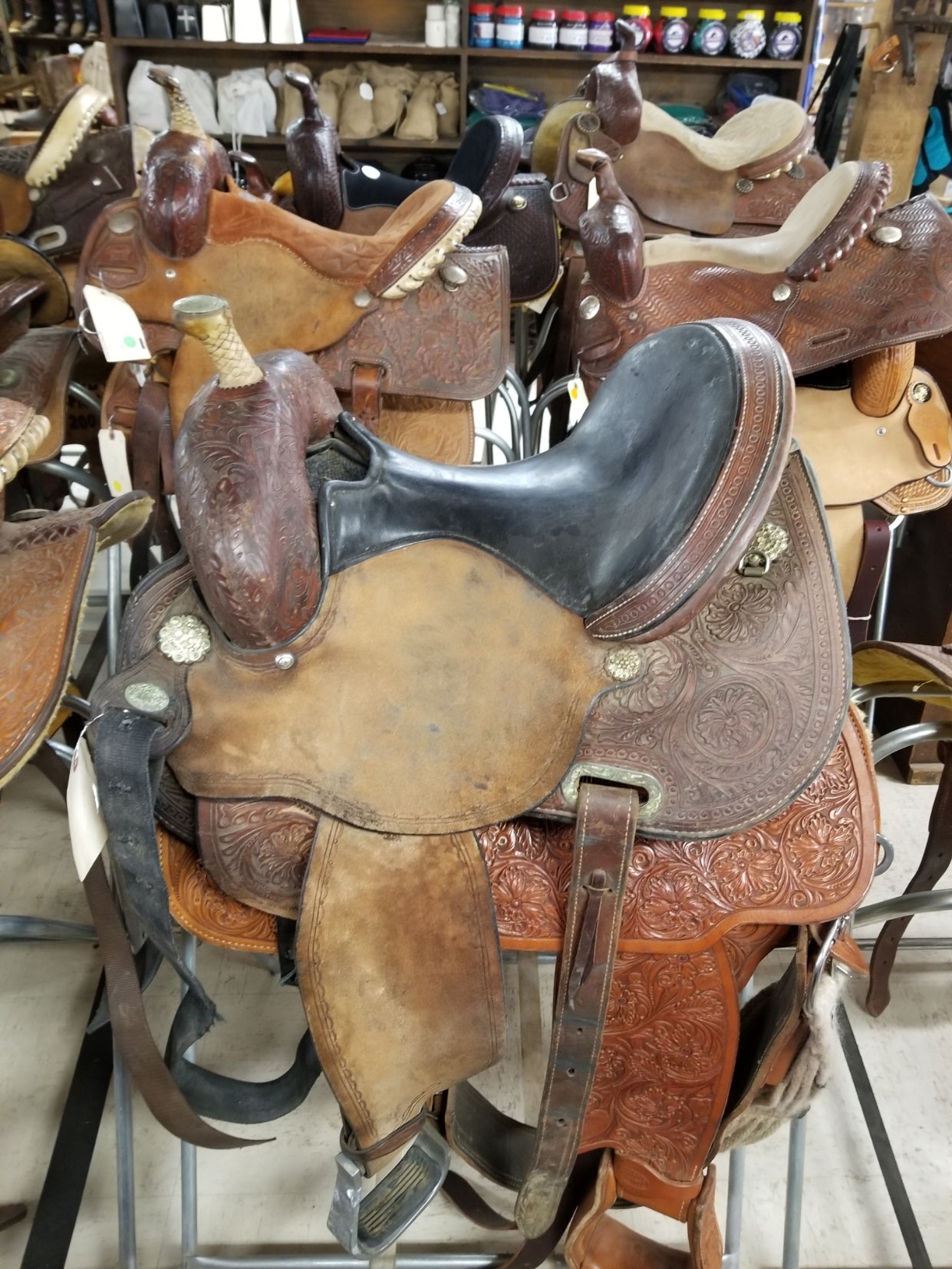 Used Circle Y Flex Tree Barrel/H.L./13 1/2-14" - Mock Brothers Saddlery