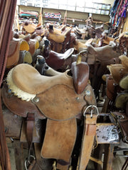 Used Comanche Barrel Saddle/CW08596126GM/14