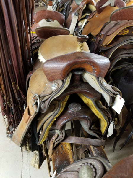 Used Comanche Barrel Saddle/CW08596126GM/14"