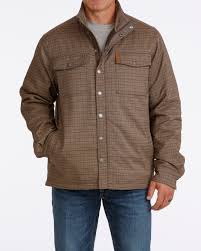 Cinch Men's Brown Plaid Concealed Carry Jacket/MWJ1939001