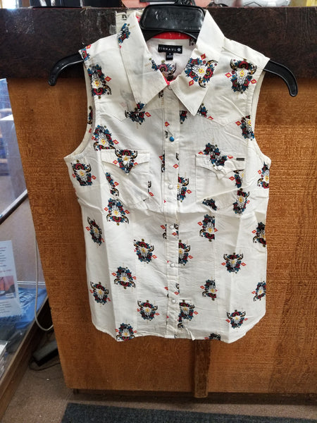 Tin Haul Women's Sleeveless Snap Shirt/10-052-0064-0402