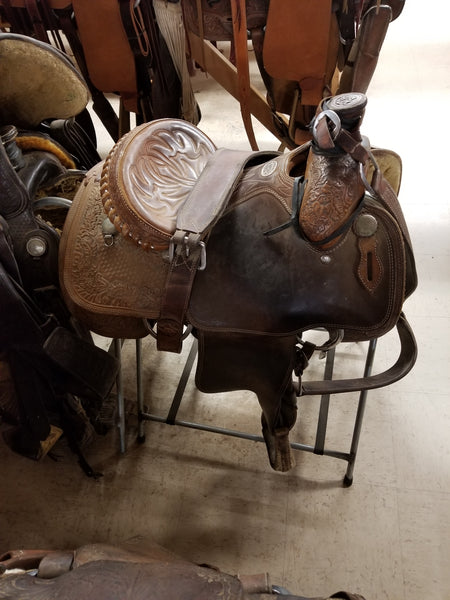 Used Custom Saddle By BJ Nation/Roper/J.W./14"