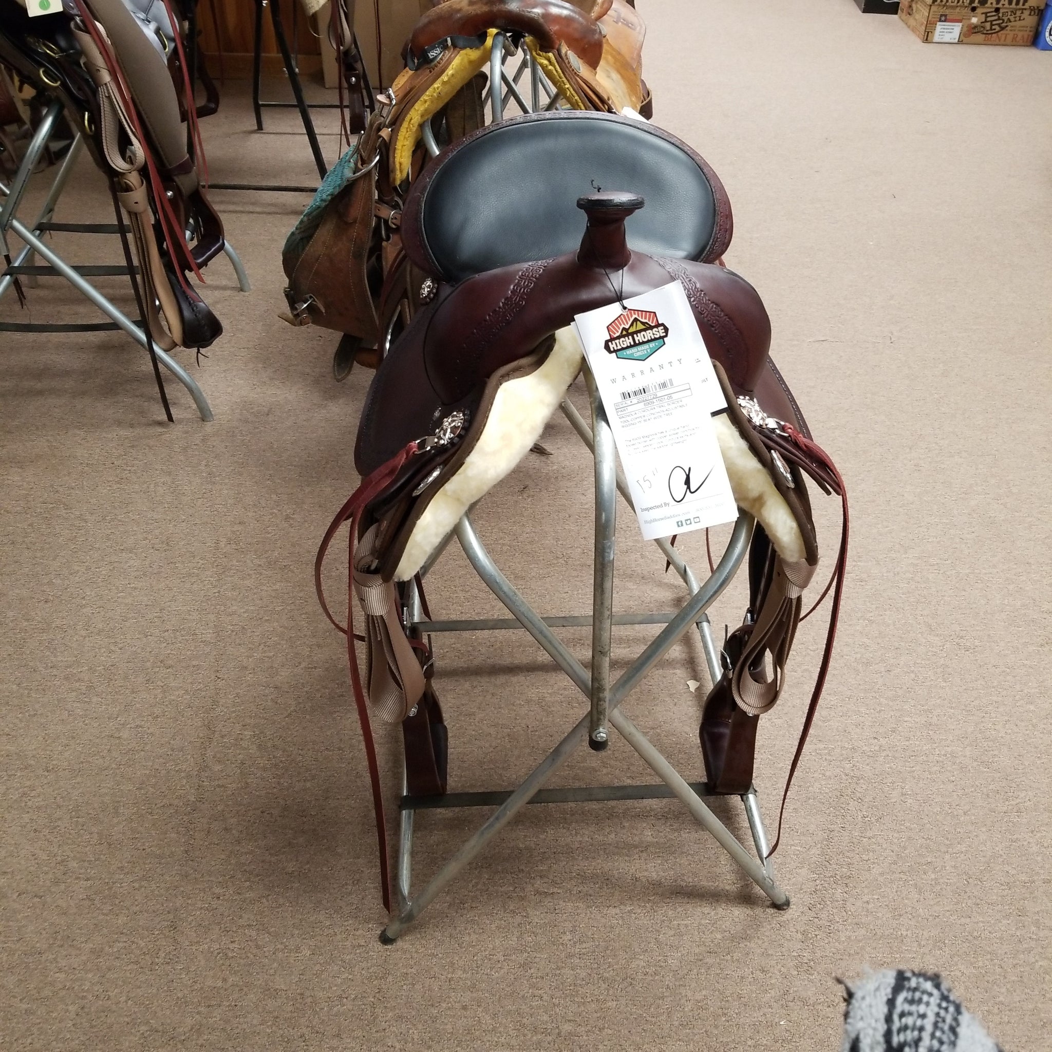 New Circle Y High Horse Trail Saddle/Trail 15/15" Mock Brothers Saddlery