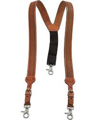 SUSPENDERS - MEN'S LEATHER BASKET STAMPED SUSPENDERS/N8512444/N8512402/N8512401/N8512448 - Nocona - Mock Brothers Saddlery and Western Wear
