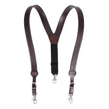 SUSPENDERS - MEN'S LEATHER BASKET STAMPED SUSPENDERS/N8512444/N8512402/N8512401/N8512448 - Nocona - Mock Brothers Saddlery and Western Wear