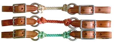 REINS - BERLIN COLORED ROPE CURB STRAPS/H430 - BERLIN - Mock Brothers Saddlery and Western Wear