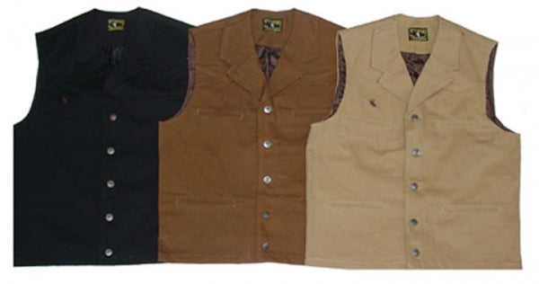 Wyoming Traders Men s Bronco Canvas Vest Mock Brothers Saddlery