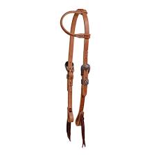 HEADSTALLS - BERLIN ONE EAR HEADSTALL WITH ANTIQUE COPPER BUCKLE SET/H355 - BERLIN - Mock Brothers Saddlery and Western Wear