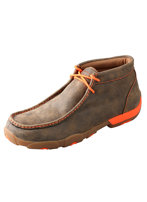 Shoes - Twisted X Men's Bomber w/ Neon Orange Laces/MDM0019 - Twisted X - Mock Brothers Saddlery and Western Wear