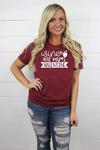 Womens Tops - LADIES "WINE IS MY VALENTINE" T-SHIRT - T-SHIRT - Mock Brothers Saddlery and Western Wear