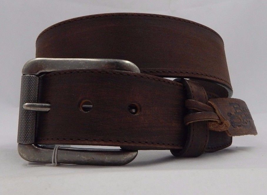 Belts - Mens Justin Brown Bomber Leather Belt/C11745 - Justin - Mock Brothers Saddlery and Western Wear